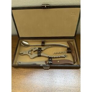 PEELRING SOLINGEN Siemens Vintage German Made Bar Set From 1950's - Teak Handle